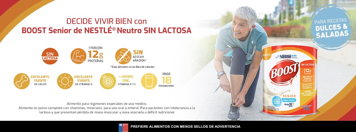 boost senior ingredientes sabor neutro